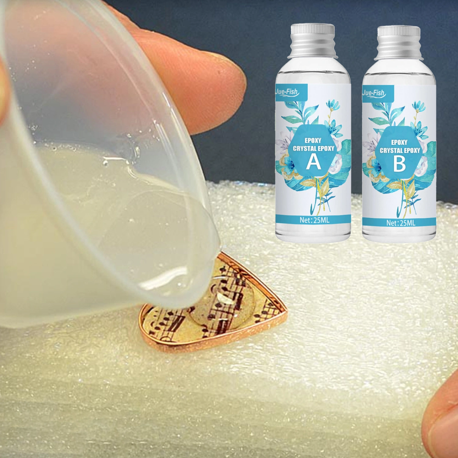 1 Set Epoxy Resin Bottled Strong Adhesive Liquid AB Coating Casting Epoxy Hardener for Beginners