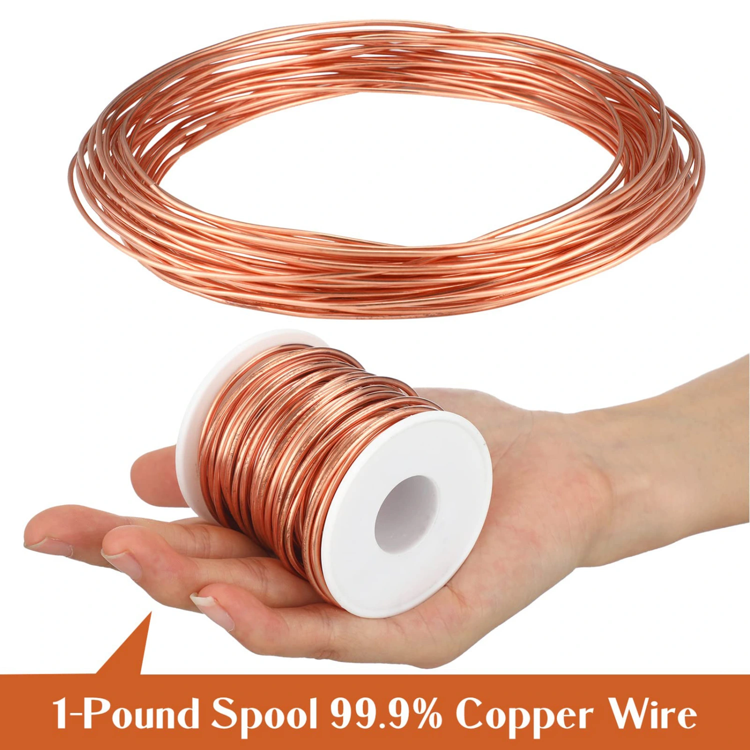 1 Roll Copper Wire Long-lasting Easy to Cut Flexible Copper Wire for Jewelry Making Gardening Crafts