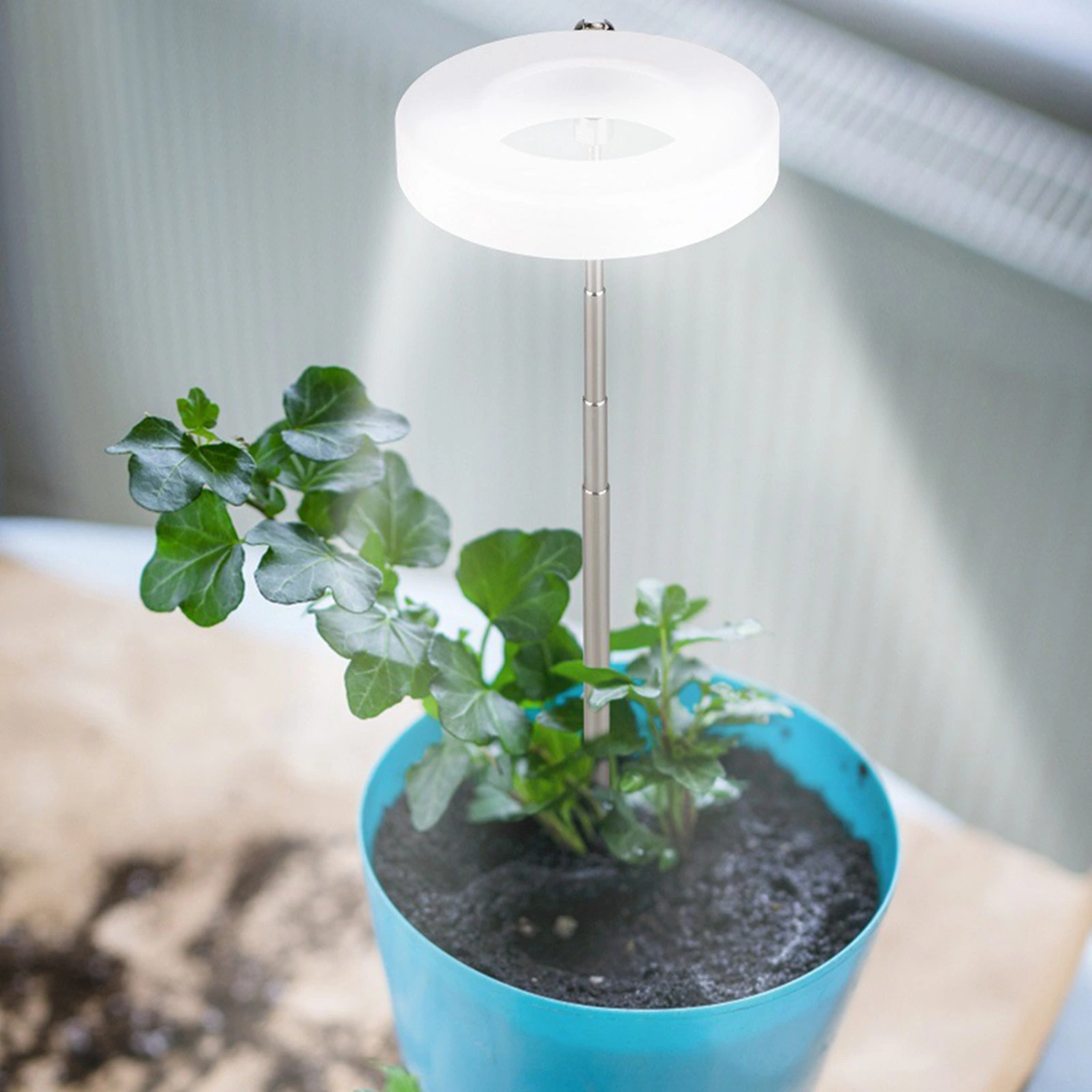 1/2Pcs Telescopic Grow Light Full Spectrum Desk Growth Lamp with 4H/8H/12H Automatic Timer & 4 Dimmable Levels Height Adjustable LED Plant Light for Indoor Plants Growing