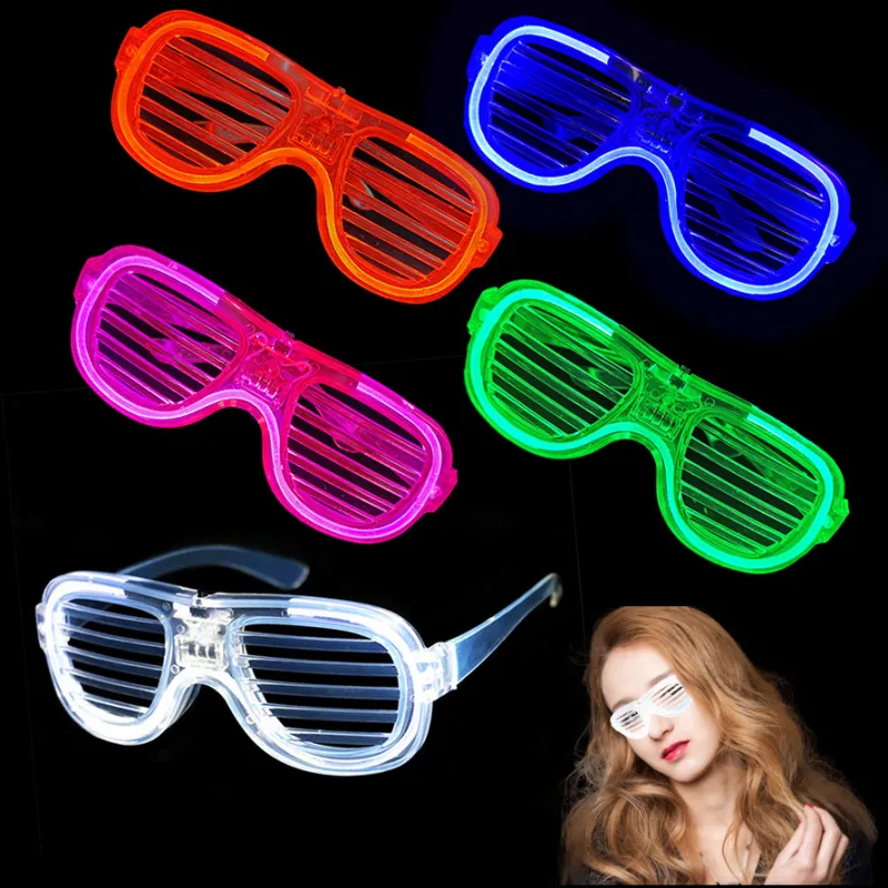 2023 new led luminous blinds cold light party bar disco props music festival cheer flash glasses