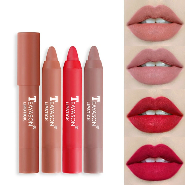 12 Colors Velvet Matte Lipstick Cosmetics Waterproof Long Lasting Nude Lipstick Non Sticky Lip Balm Durable Brown Lip Tint Pen