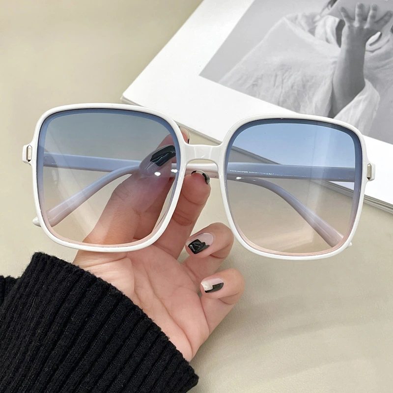 New Rice Nail Sunglasses Gradient Color Fashion Trend Men and Women Large Frame Concave Shape Anti-Ultraviolet Sunglasses