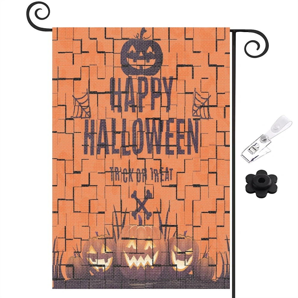 Halloween Decoration,Boo Halloween Garden Flag Dogs Spooky Double Sided Outside, Day of the Dead Party Yard Outdoor Decorative Flag,12x18 inch,#247