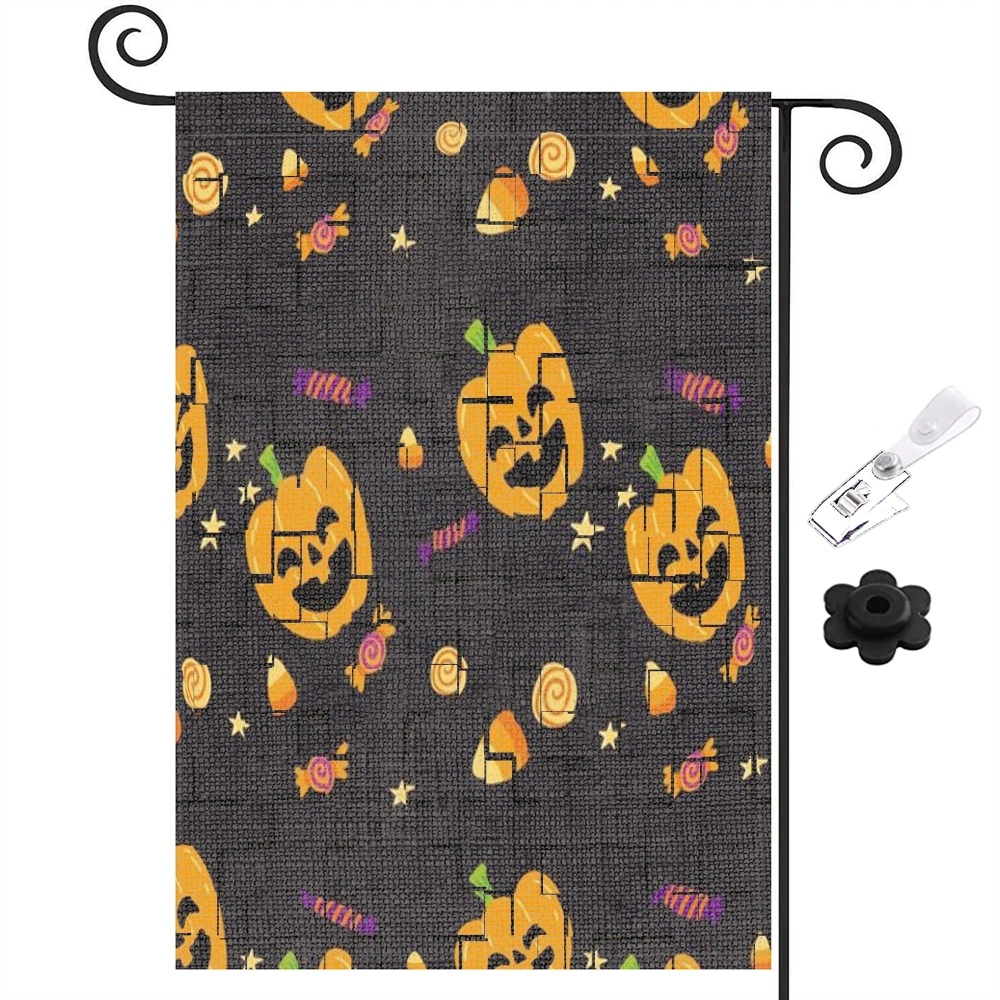 Halloween Boo Garden Flag Vertical Double Sided Ghost Home Decoration, Jack O'Lantern Pumpkin Colorful Cute Holiday Yard Outdoor Decoration,12x18 inch,#220