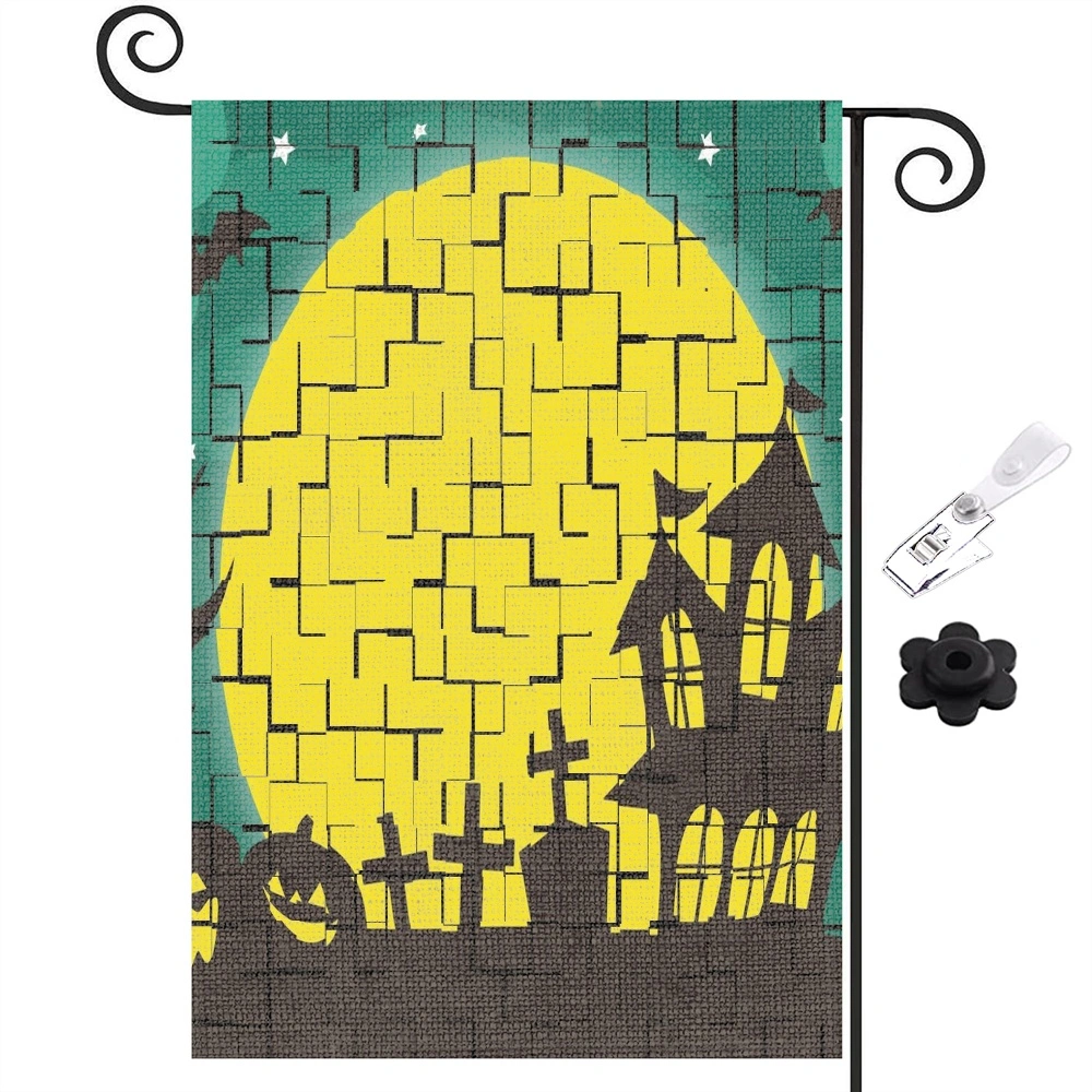 Garden Flag, Halloween Sanderson Sisters Flags Double Sided for Outside, Witches Yard Burlap Flag Mini Vertical Rustic Porch Lawn Decorations Outdoor,12x18 inch,#129