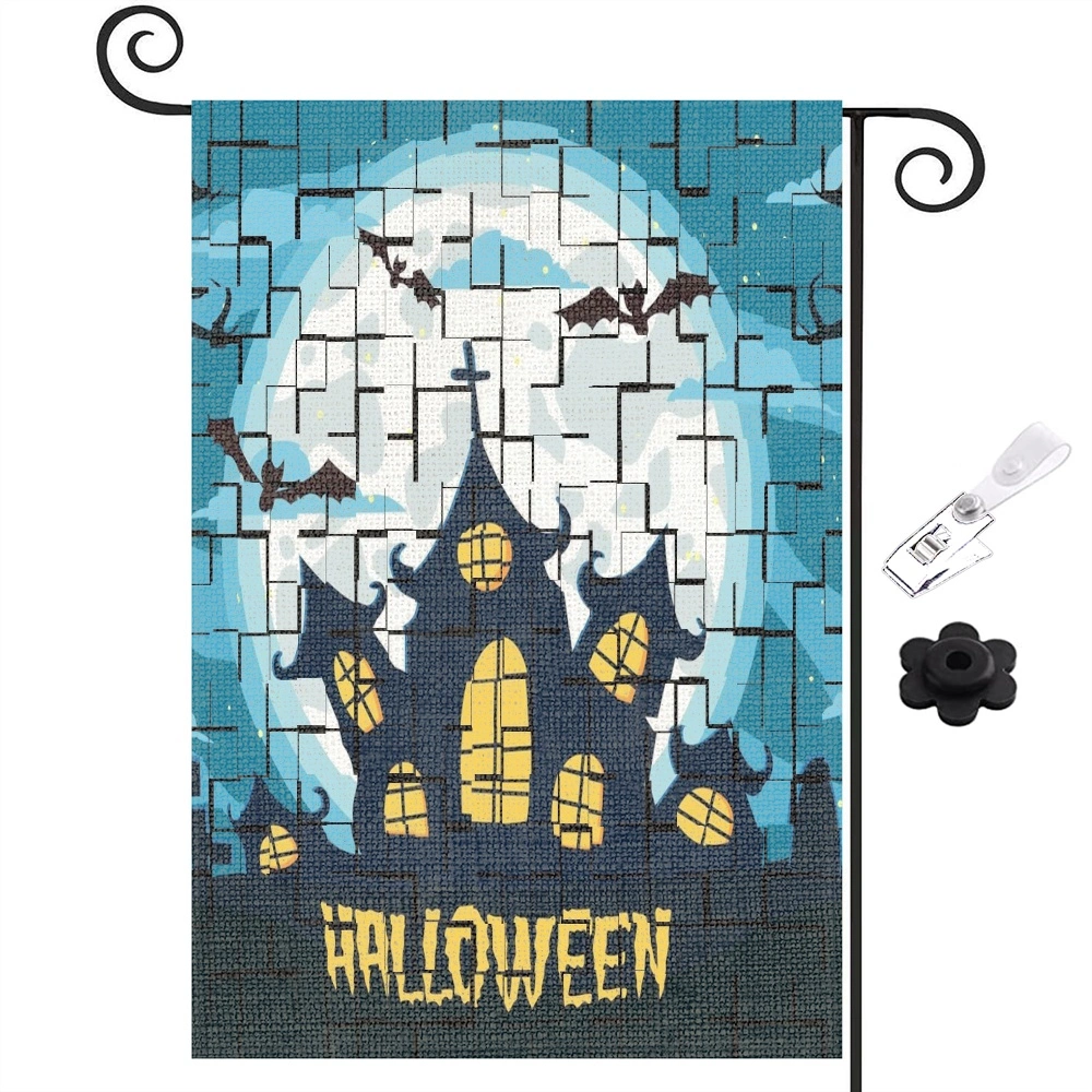 Garden Flag, Halloween Sanderson Sisters Flags Double Sided for Outside, Witches Yard Burlap Flag Mini Vertical Rustic Porch Lawn Decorations Outdoor,12x18 inch,#130