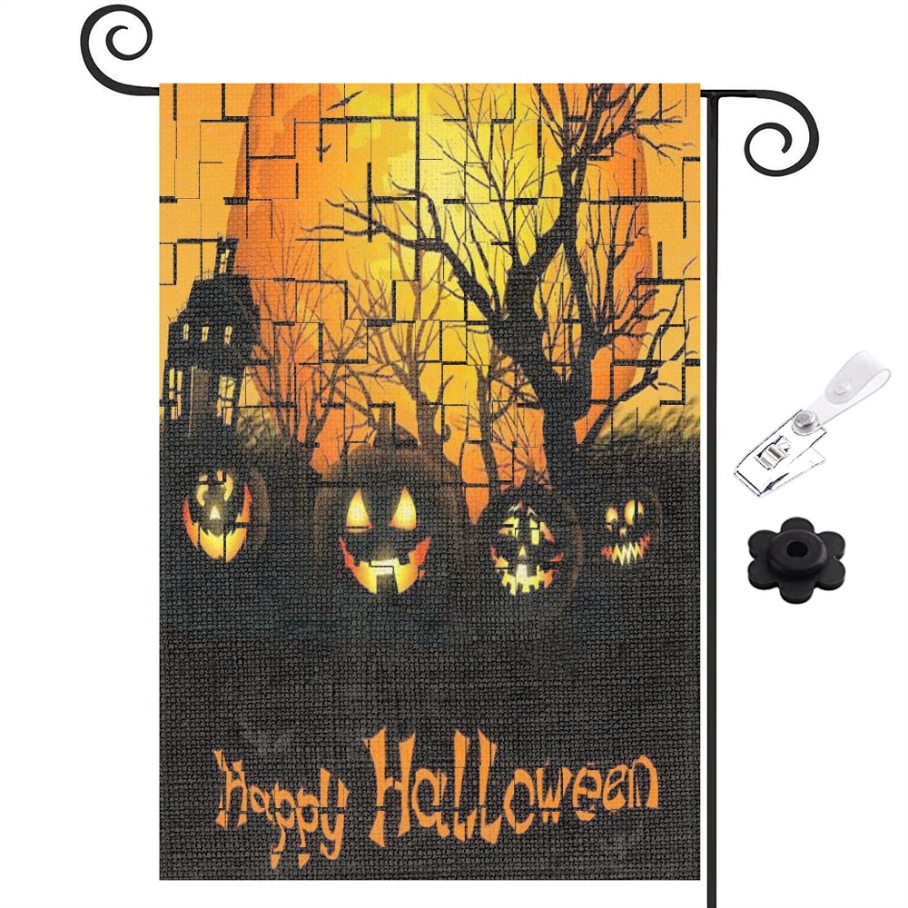 Classic Horror Movie Halloween Garden Flag Vertical Double Side Printing, Halloween Decorations Yard Outdoor Decoration,12x18 inch,#50