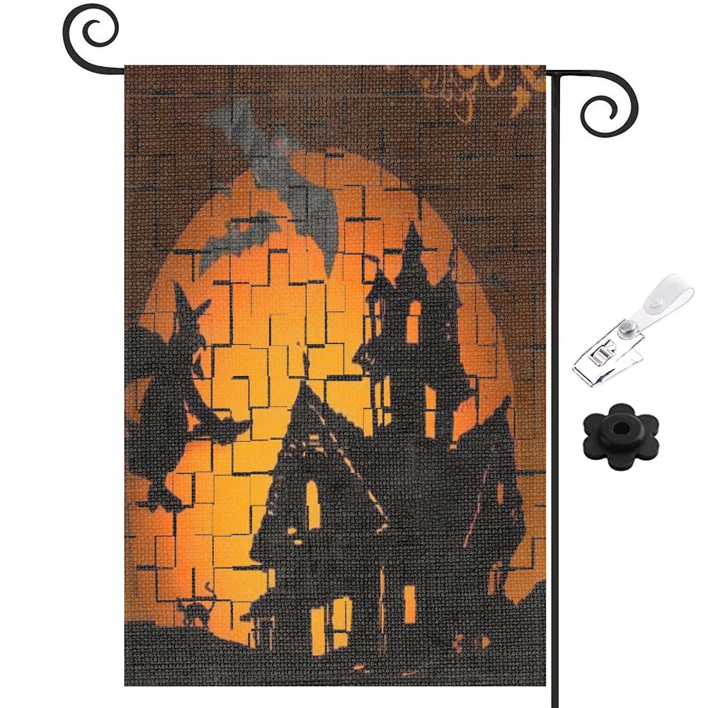 Day Of The Dead Garden Flag Dia De Los Muertos Double Sided, Sugar Skull Halloween Welcome Party Yard Outdoor Decorative Flag,12x18 inch,#59