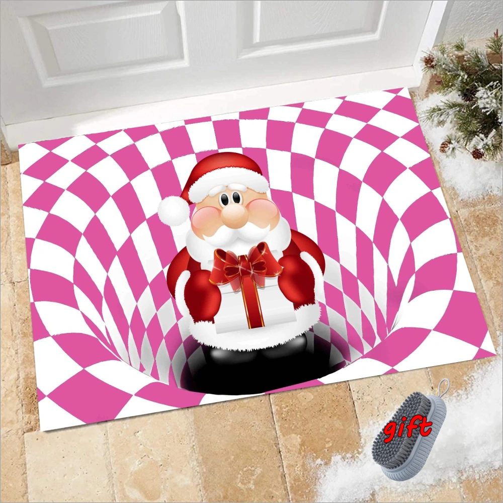 Doormat,3D Merry Christmas Claus Snowman Elk Decoration Doormat,Christmas Decoration Anti-Slip Doormat，for Front Door,Indoor,Outdoor,Bathroom,Kitchen,S,#13