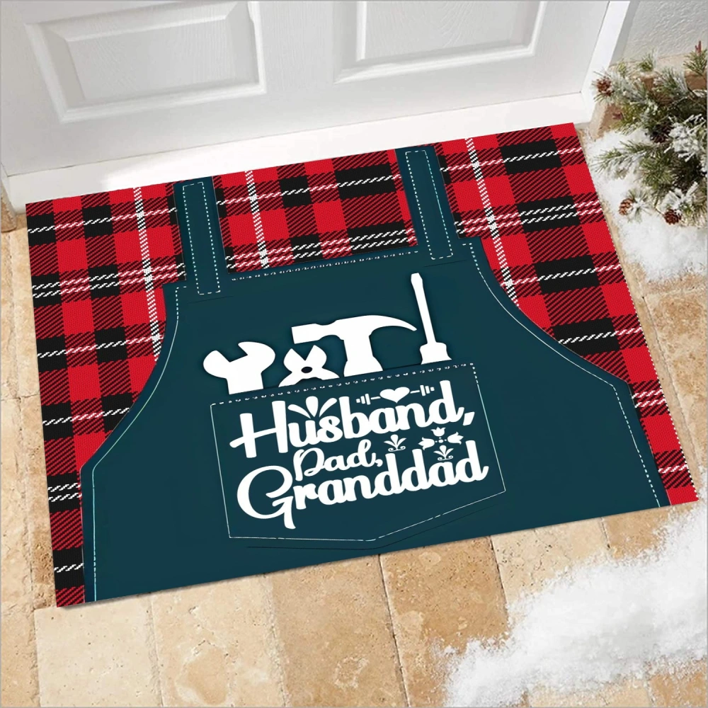 Best Dad Ever  Doormats Floor Mats Anti-Slip Christmas Welcome Floor Mats Christmas Tree Front Doormat for Indoor Outdoor Home Garden(A010,S)