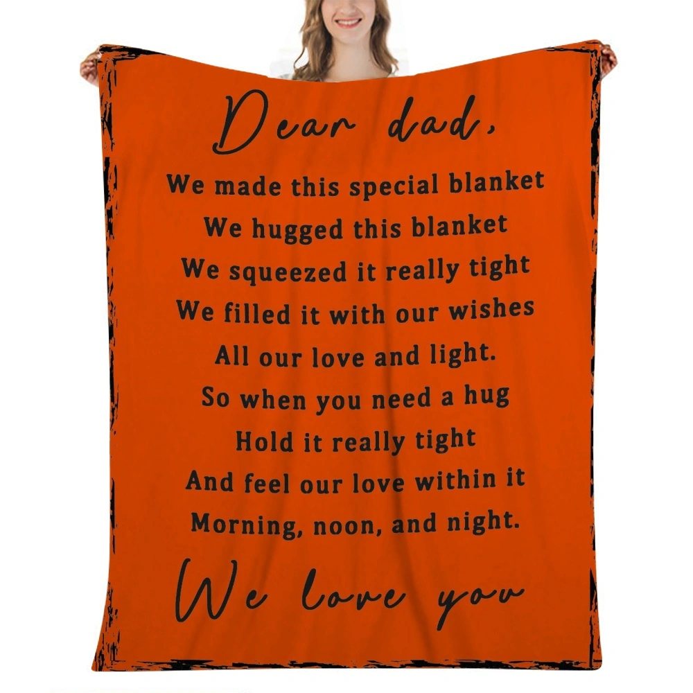 Birthday Gifts for Dad Unique Dad Gifts from Son Daughters for Fathers Day Valentines Day Christmas - I Love You Dad Hugs Blanket,32x48''(#069)