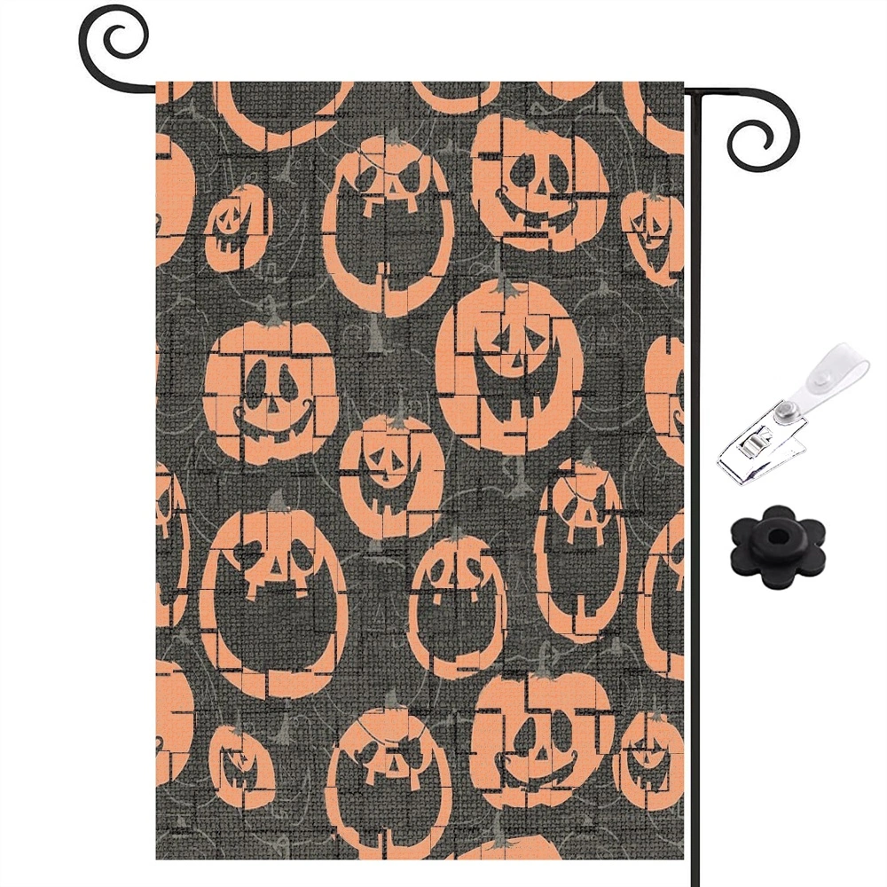 Halloween Decoration,Halloween Día De Muertos Cat Garden Flag Double Sided, Day Of The Dead Floral Holiday Party Yard Outdoor Decorative Flag,12x18 inch,#501