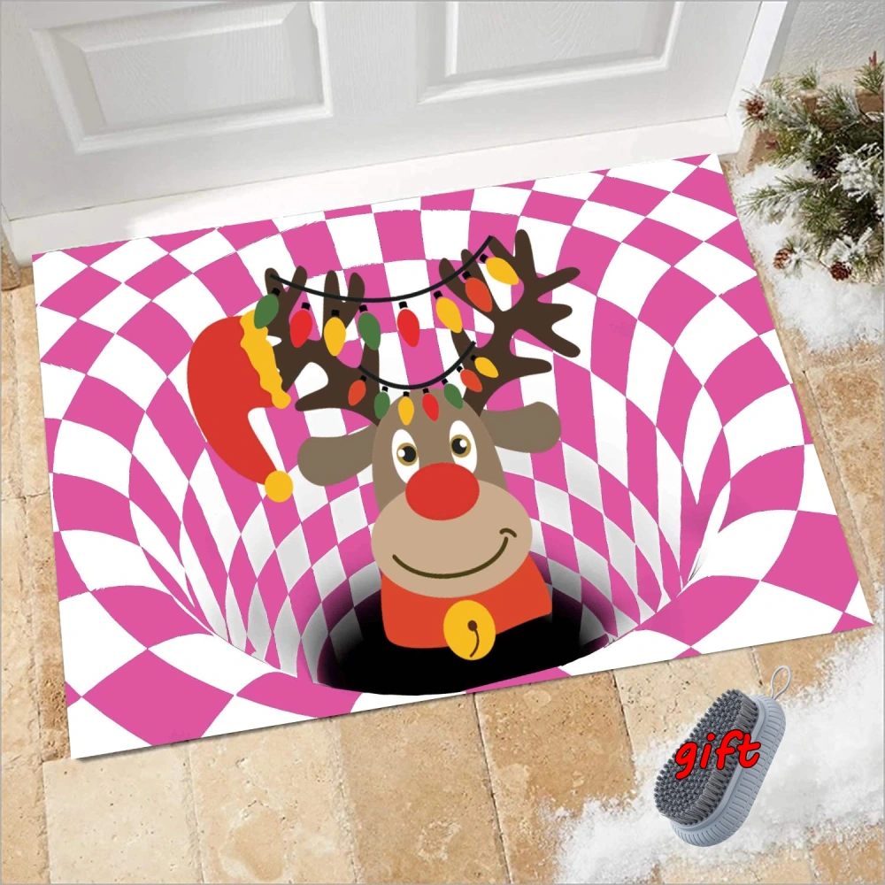 Merry Christmas Claus Snowman Elk Door Mat Christmas Outdoor Doormat for Entryway Indoor Entrance,S,#25