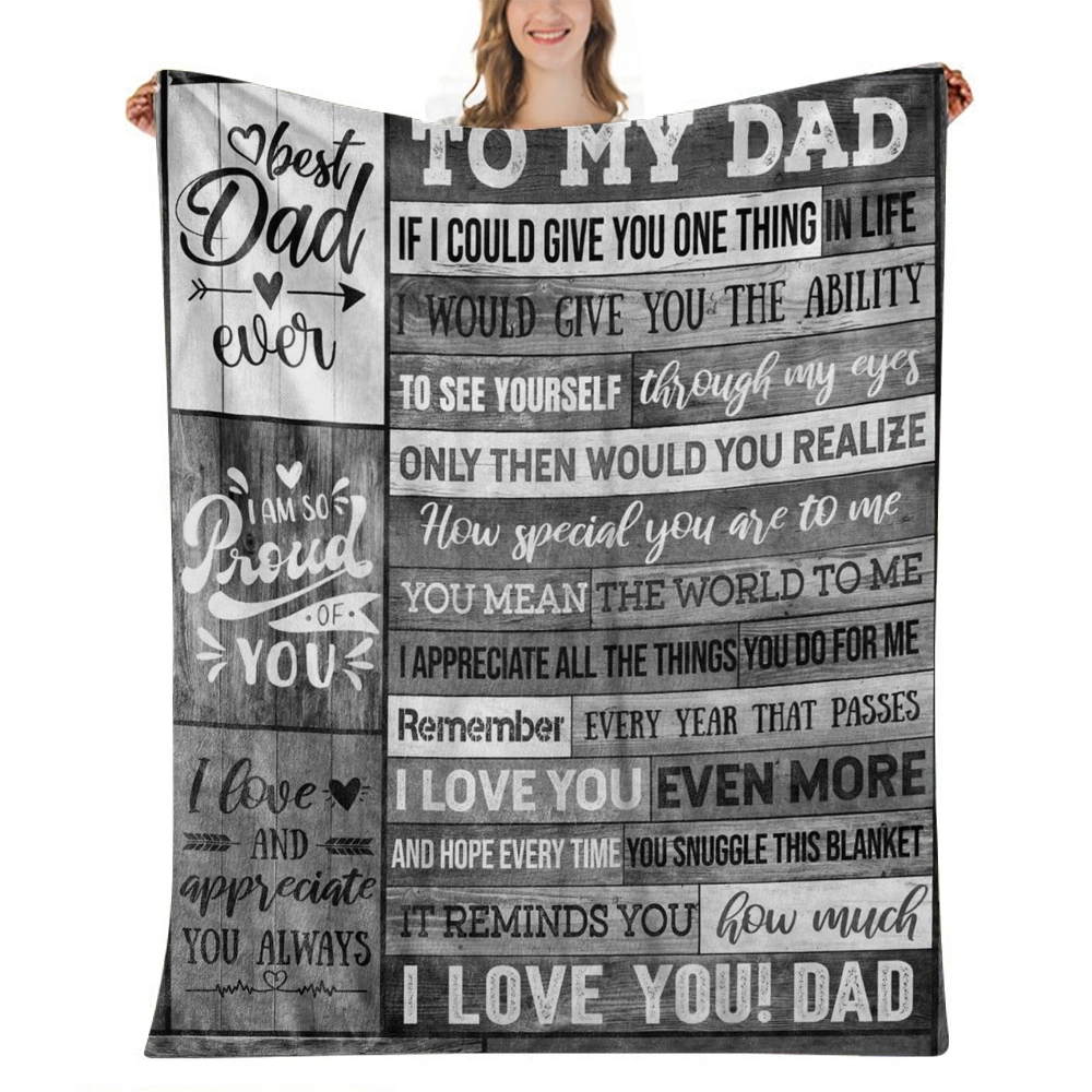 Birthday Gifts for Dad, Dad Birthday Gifts, Father's Day Dad Gifts from Daughter, Valentines Day Gifts for Dad, I Love You Dad Soft Sunflower Pillow Blanket,32x48''(#079)