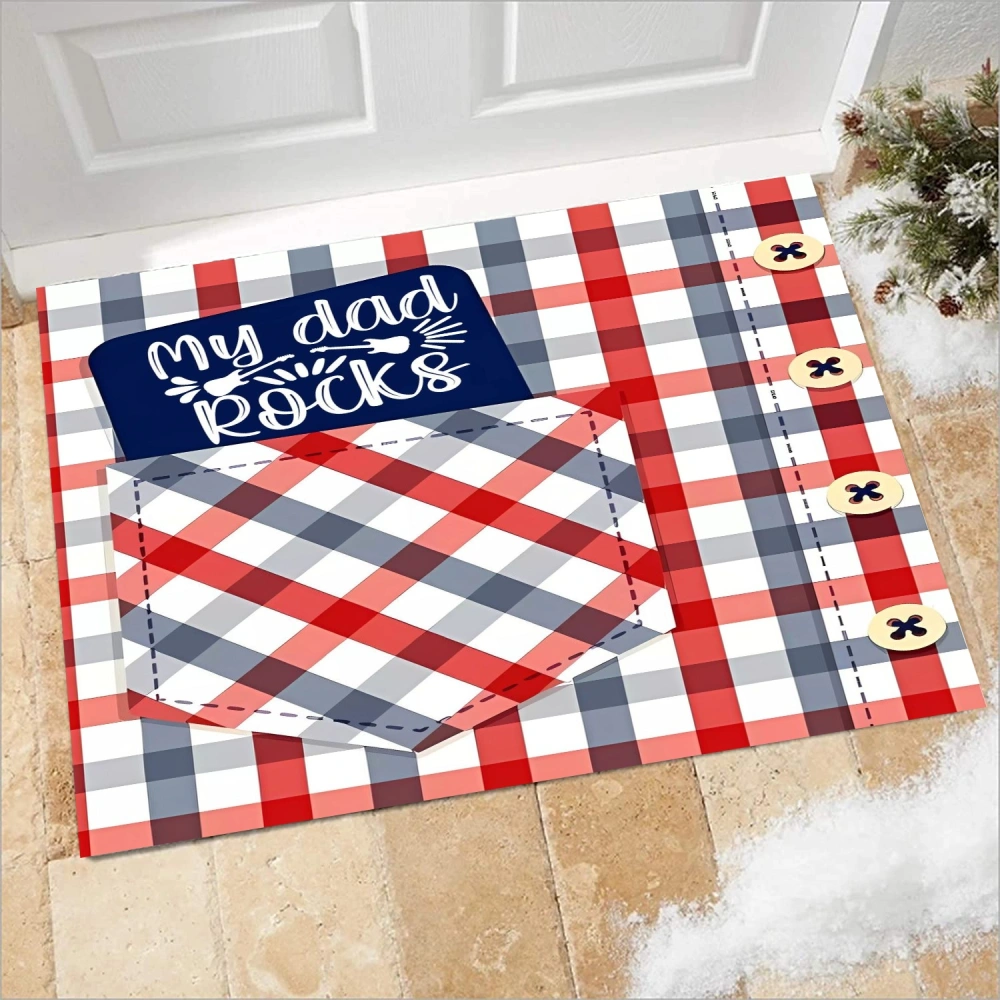 Best Dad Ever Decoration Front Door mat Winter Entrance Doormat Non-Slip Floor Mat Absorb Water Indoor Rugs Bath Kitchen Garden Entryway Mats Holiday Decor for Outdoor(A015,S)