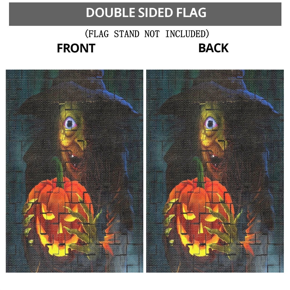Halloween Decoration,Halloween BOO Garden Flag Double Sided, Best Choice Happy Halloween Funny Welcome Peeps Autumn Outdoor Seasonal Mini Burlap Fall Garden Flags,12x18 inch,#418