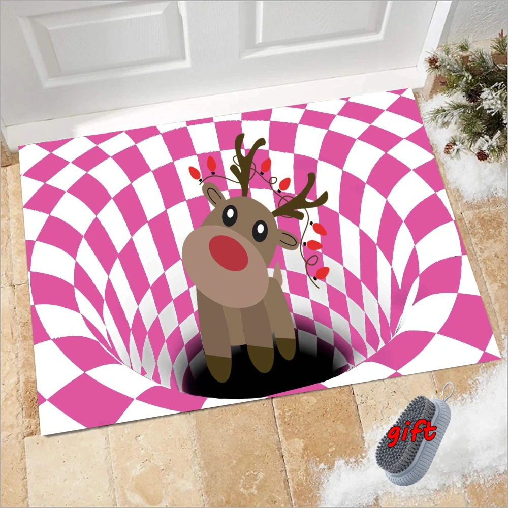 Merry Christmas Claus Snowman Elk Door Mat Outdoor Décor,Pure Doormat with Heavy-Duty Backing - Perfect Color/Sizing for Outdoor/Indoor uses.,S,#31