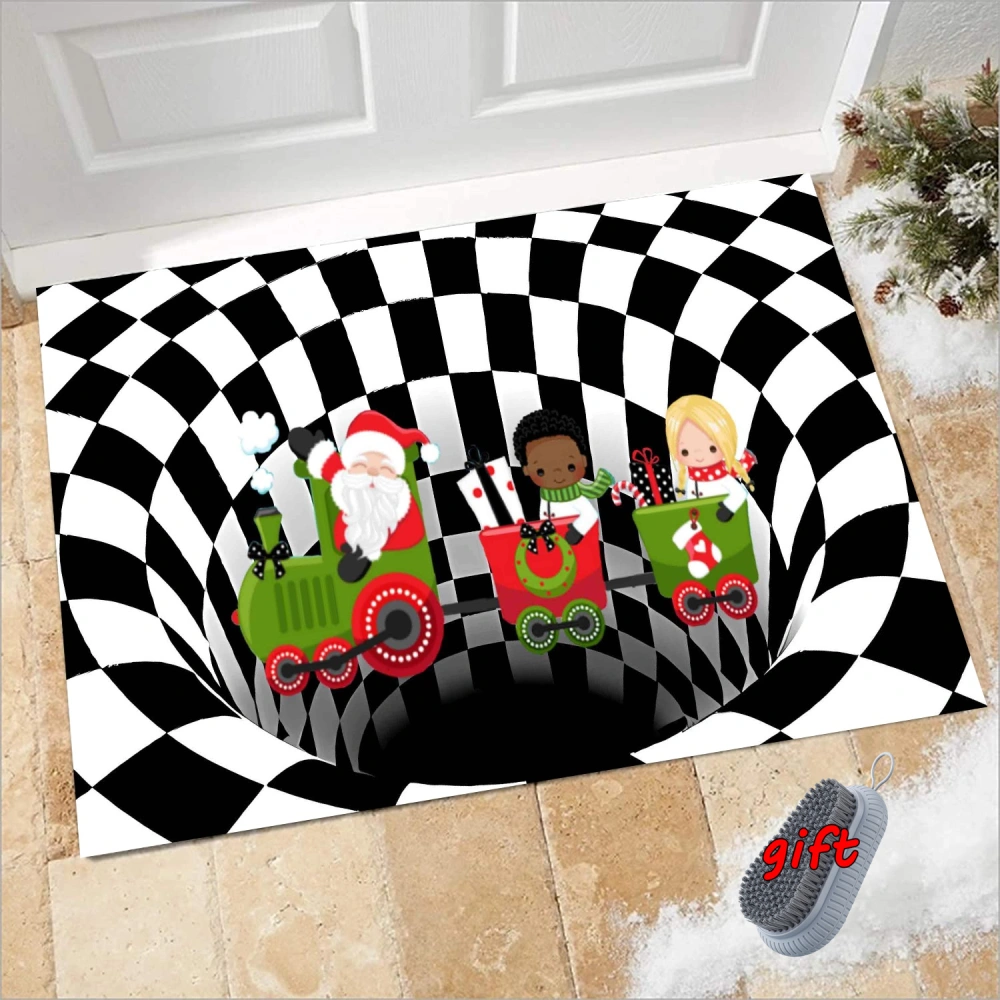 Merry Christmas Claus Snowman Elk Door Mat Outdoor Premium Christmas Doormats for Outdoor Entrance Non-Skid Christmas Welcome Mats for Front Door,S,#32