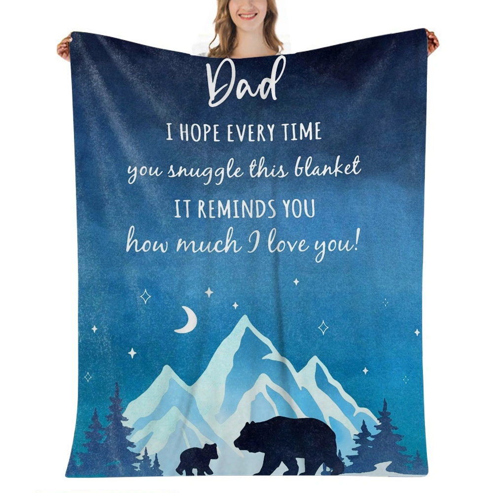 Birthday Gifts for Dad, Super Soft Dad Blanket, for Dad, Dad Gifts from Daughters, Presents for Dad,32x48''(#092)