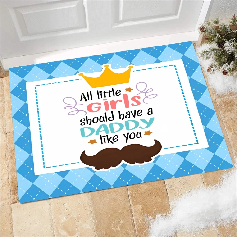 Best Dad Ever Decorations Door Mat Believe Xmas Decorative Doormat Non-Slip and Washable Winter Back Low-Profile(A022,S)