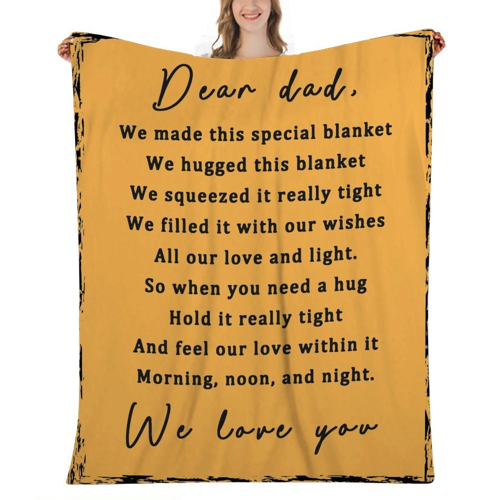 Birthday Gifts for Dad, Dad Birthday Gifts, Father's Day Dad Gifts from Daughter, Valentines Day Gifts for Dad, I Love You Dad Soft Sunflower Pillow Blanket,32x48''(#089)