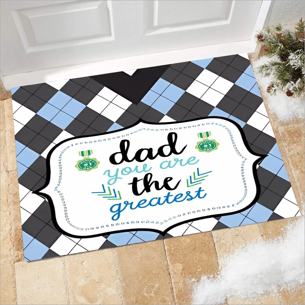 Best Dad Ever Decorative Doormat,Christmas Holiday Floor Mats Decor for Christmas Holiday New Year Home Front Door(A066,S)