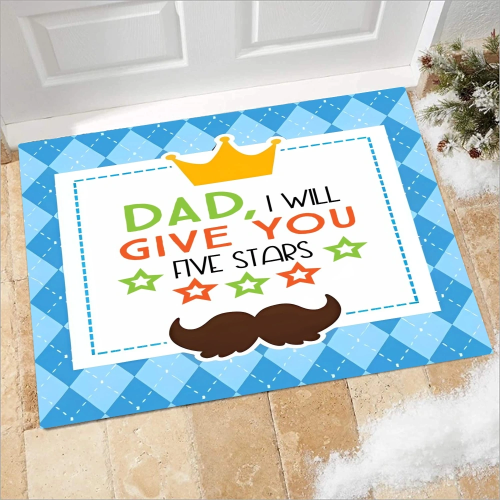 Best Dad Ever Door Mat Christmas Welcome Mat Outdoor Indoor Front Door Outside Inside Doormat for Holiday Home Entrance Entryway Floor Mat Non Slip Christmas Decorations(A158,S)