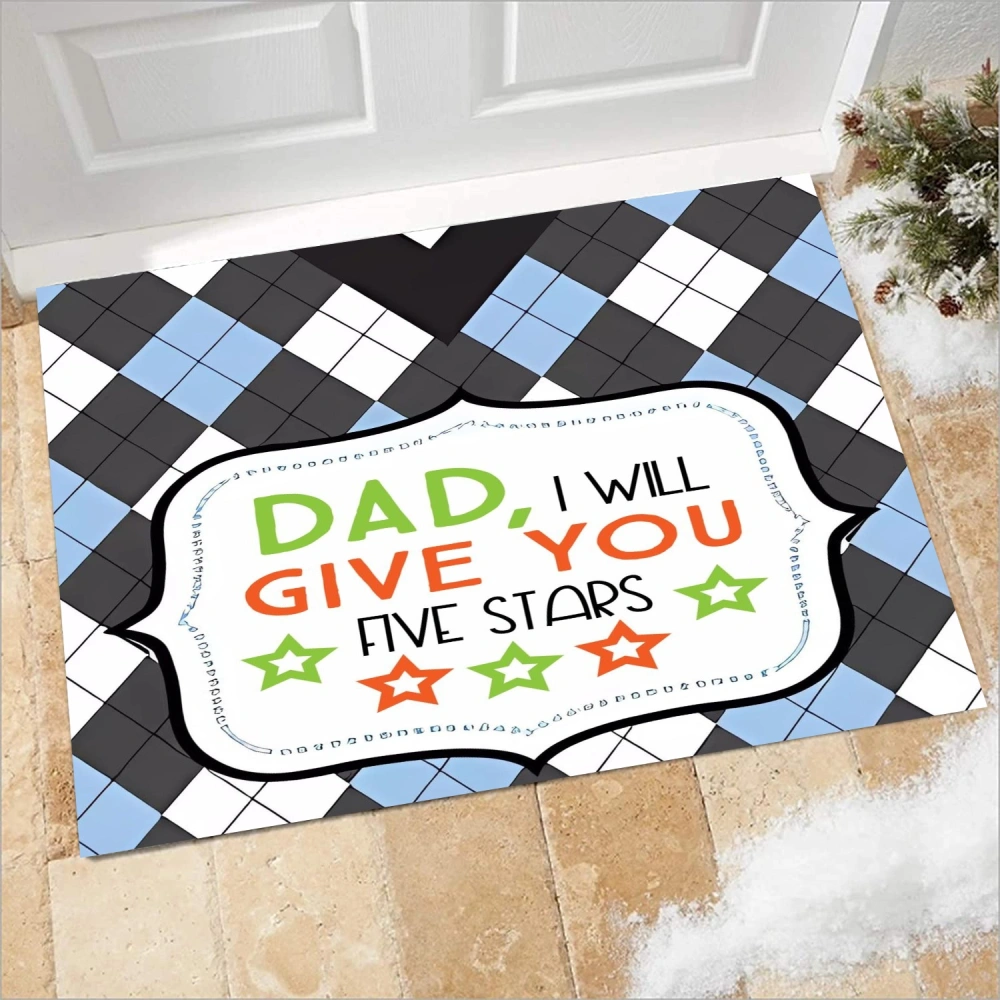 Best Dad Ever Door Mat Outdoor Welcome Mats Indoor for Front Door,Christmas Doormat with Non-Slip Backing,Winter Doormat for Home Bath Kitchen Entrance Front Door Floor Mat(A209,S)