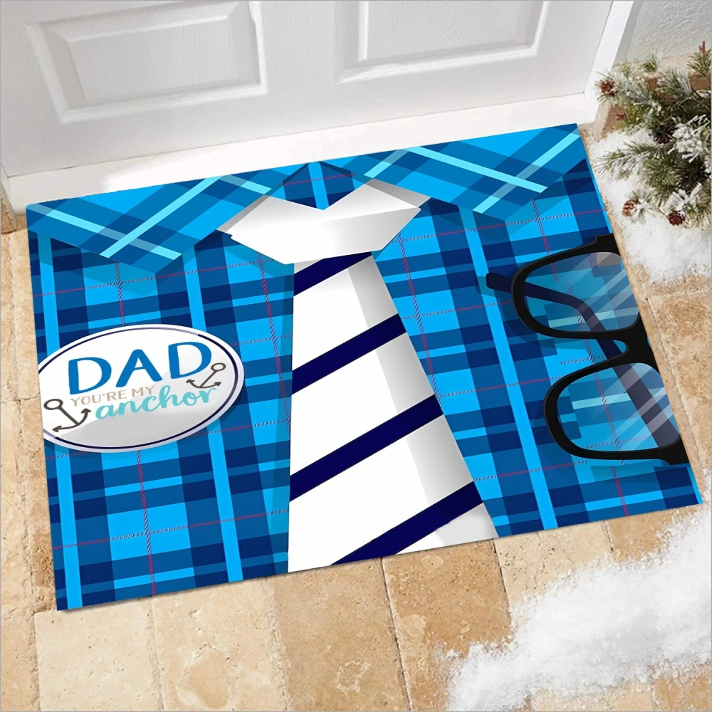 Best Dad Ever Decorations Door Mat Believe Xmas Decorative Doormat Non-Slip and Washable Winter Back Low-Profile(A023,S)