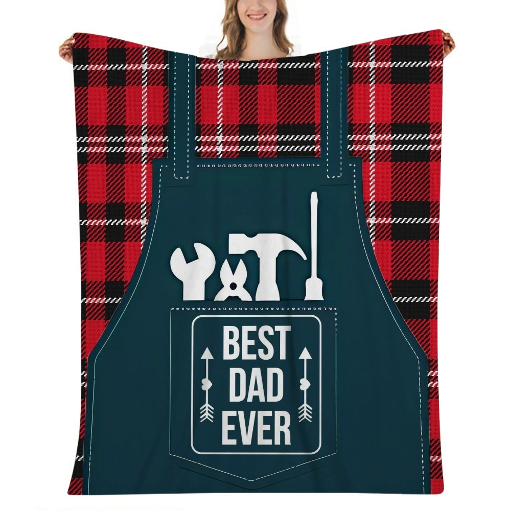 Happy Fathers Day Blanket Soft Warm Throw Blanket Fleece Flannel Fuzzy Lightweight Travel Blankets Cozy All-Season Couch Blankets and Throws for Daughter Adults Students Teen(32x48'',A177)