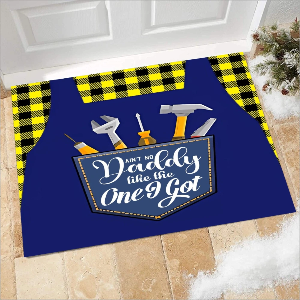 Best Dad Ever Door Mat Indoor Outdoor Entrance Doormat Non Slip Backing Door Mat Funny Christmas Decorative Doormat for Holiday Home Front Door Outside Entry(A161,S)