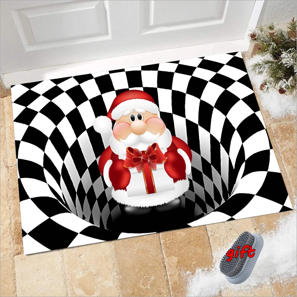 Merry Christmas Claus Snowman Elk Doormat Rugs Farmhouse Layered Door Perfect for Front Door Porch Outdoor Rug,S,#43