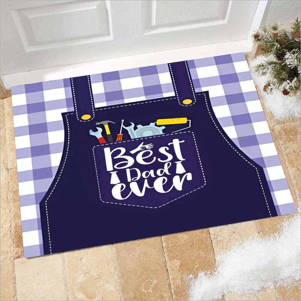 Best Dad Ever Decorations Door Mat Believe Xmas Decorative Doormat Non-Slip and Washable Winter Back Low-Profile(A030,S)