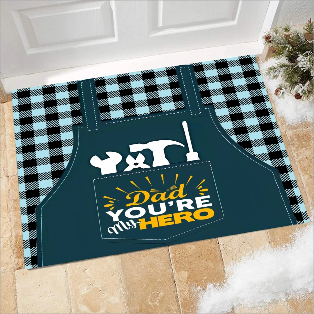 Best Dad Ever Decorative Doormat,Funny Christmas Animals Floor Mats Decor for Christmas Holiday New Year Home Bars Clubs Cafes Porch Front Door(A078,S)