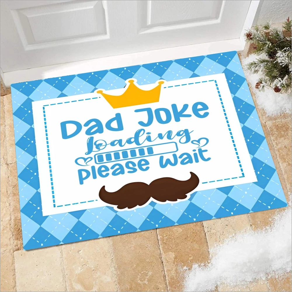 Best Dad Ever Door Mat Indoor Outdoor Entrance Doormat Non Slip Backing Door Mat Funny Christmas Decorative Doormat for Holiday Home Front Door Outside Entry(A170,S)