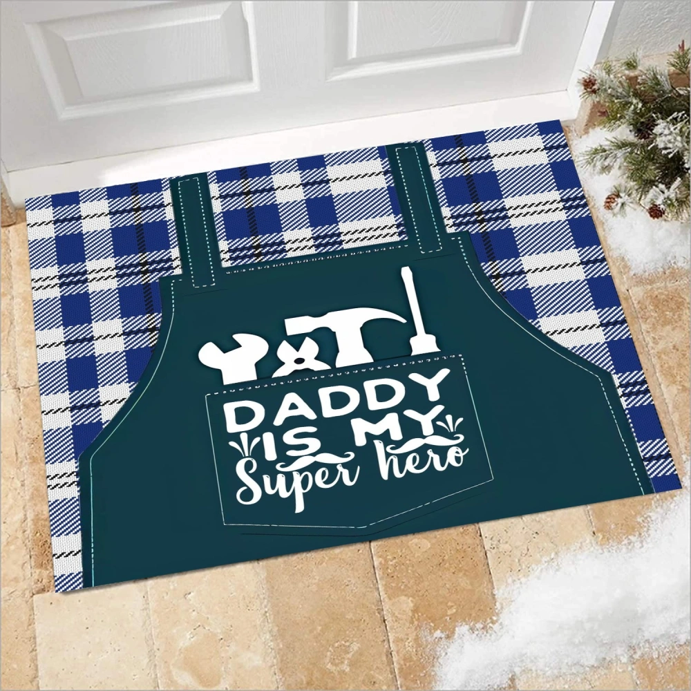 Best Dad Ever Decorative Doormat,Seasonal Winter Christmas Holiday Floor Mat Switch Mat for Indoor Outdoor(A082,S)