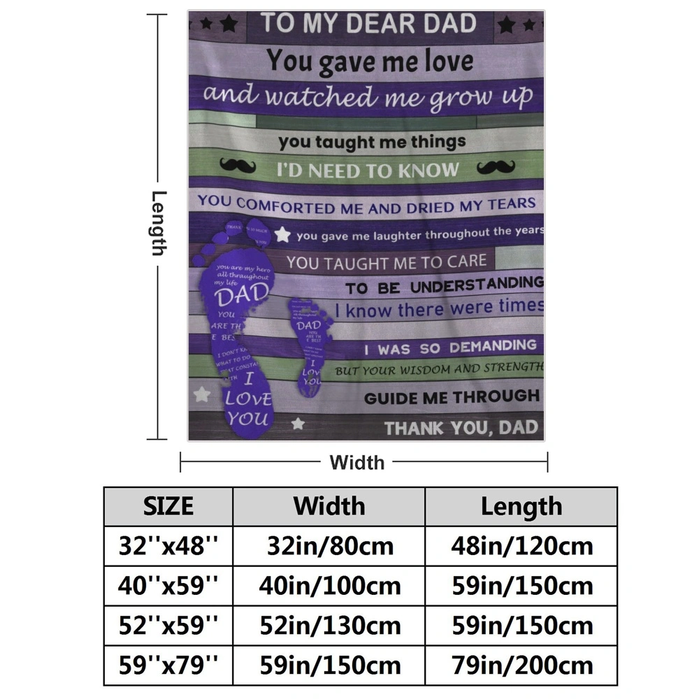 Fathers Gifts Day Gifts from Daughter, Dad Blanket,Best Unique Dad Birthday Gifts for Dad, Fathers Gifts Days Gifts from Son Husband for Birthday, Fathers Day, Christmass,32x48''(#009)