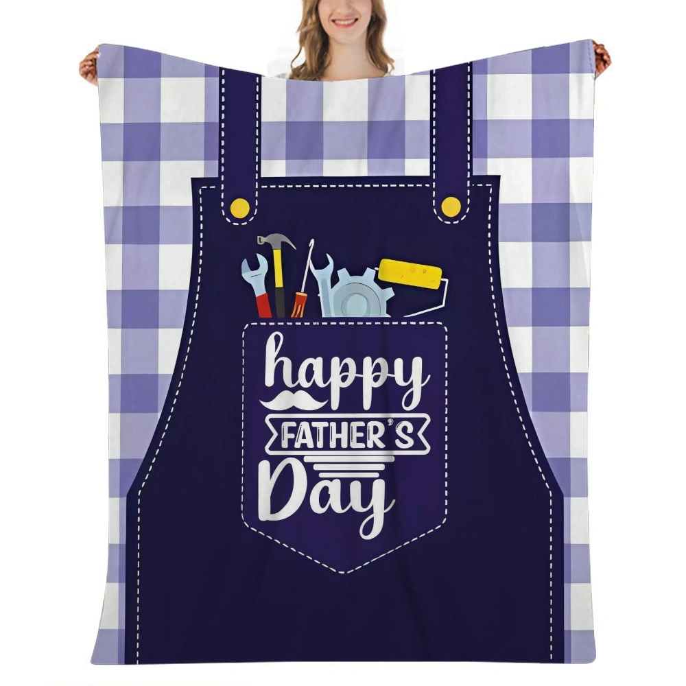 Happy Fathers Day Blanket for Adults,Cooling Cotton Softness, Breathable & Warm Throw for Bedroom(32x48'',A117)