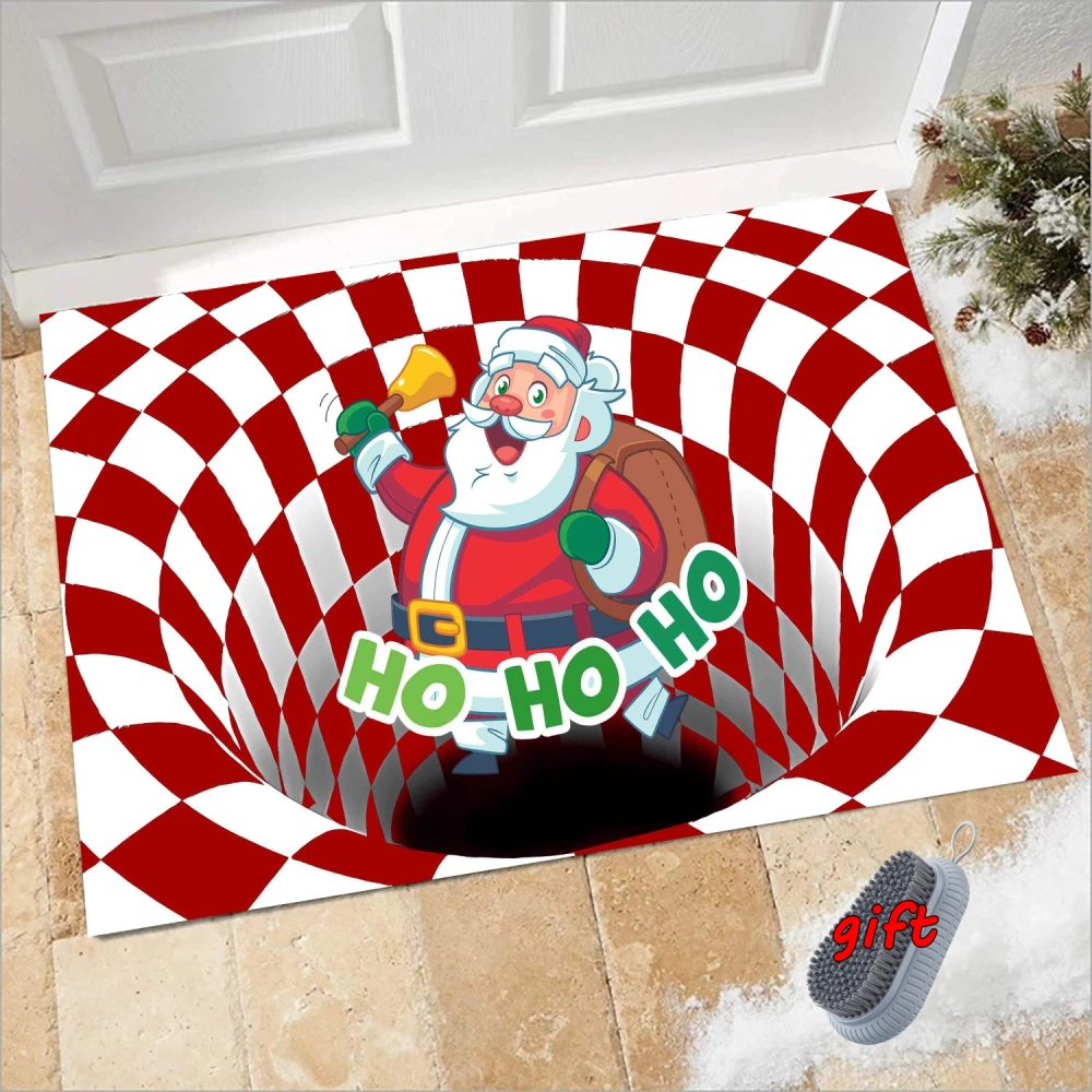 Merry Christmas Claus Snowman Elk Front Doormats Christmas Floor Mat Funny Definition Gift Welcome Doormat with Heavy Duty Backing for Entrance Decor,S,#65