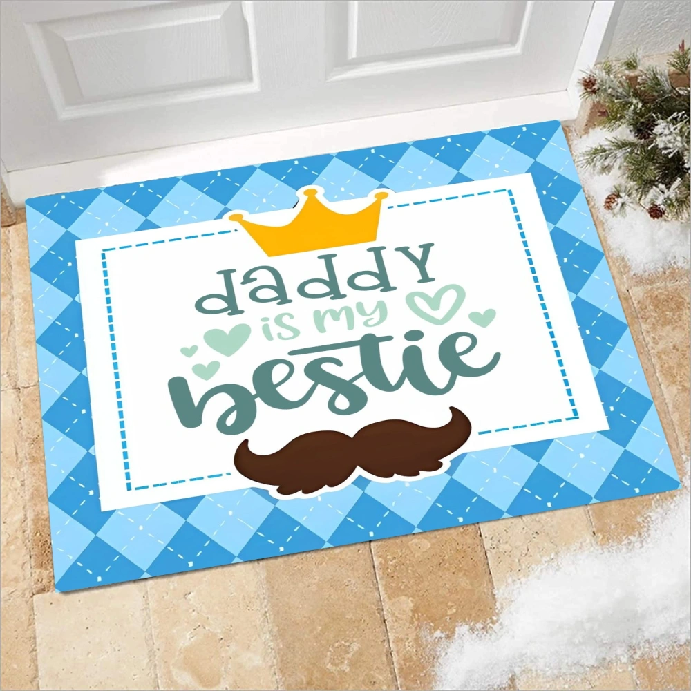 Best Dad Ever Door Mat Christmas Entry Doormat Christmas Door Rug Blanket Holiday Welcome Mat Indoor Outdoor for Home Entrance Front Door Porch Christmas Decoration(A133,S)