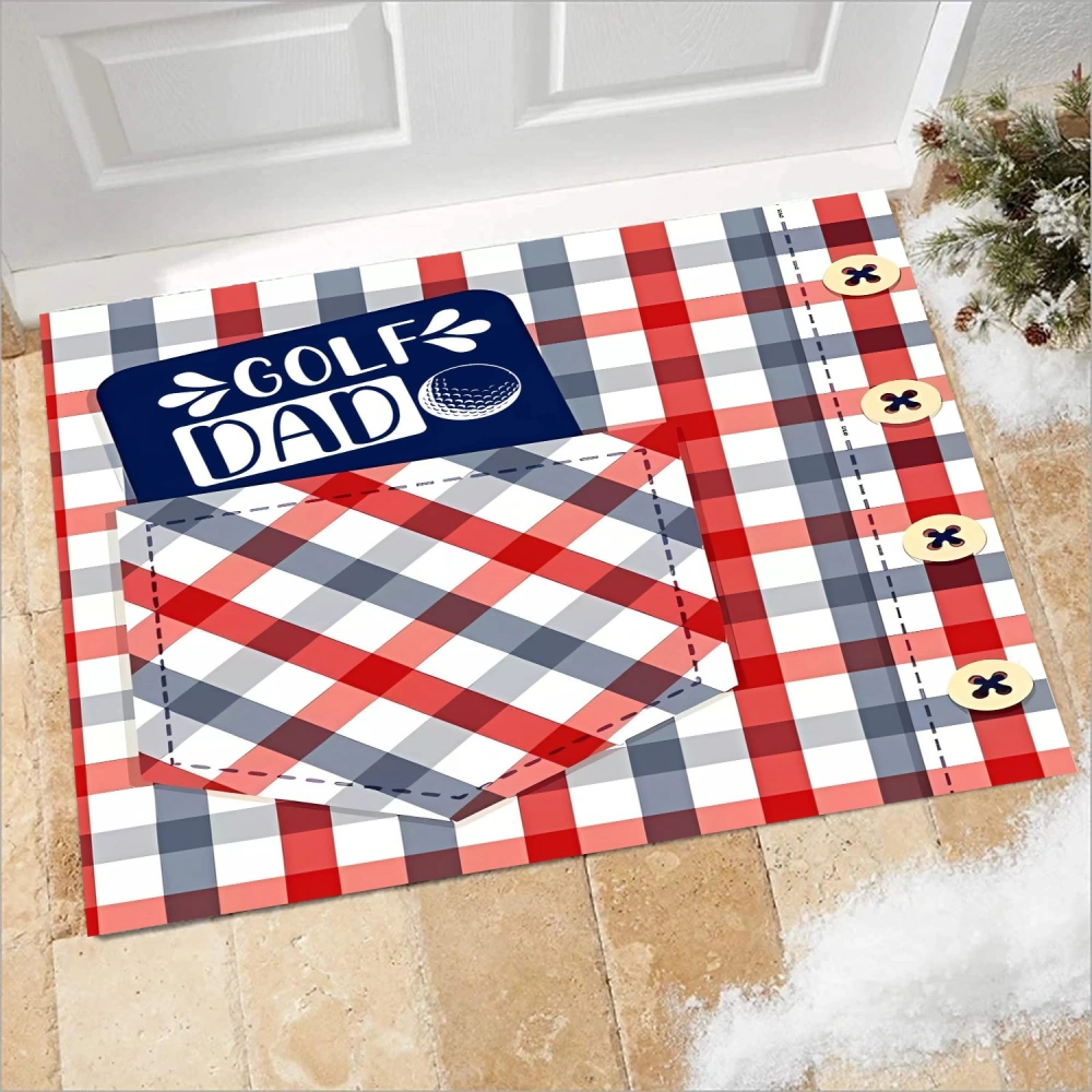 Best Dad Ever Door Mat Christmas Entry Doormat Christmas Door Rug Blanket Holiday Welcome Mat Indoor Outdoor for Home Entrance Front Door Porch Christmas Decoration(A132,S)