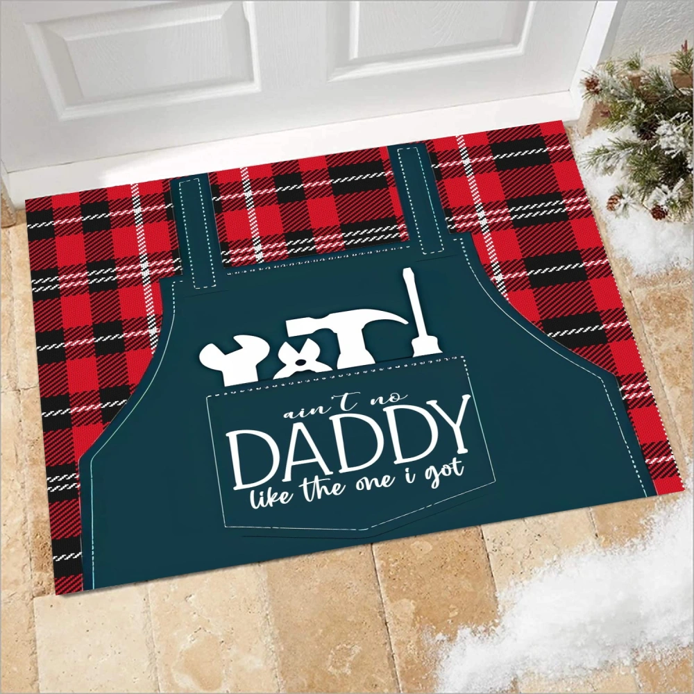 Best Dad Ever Door Mat Christmas Entry Doormat Christmas Door Rug Blanket Holiday Welcome Mat Indoor Outdoor for Home Entrance Front Door Porch Christmas Decoration(A134,S)