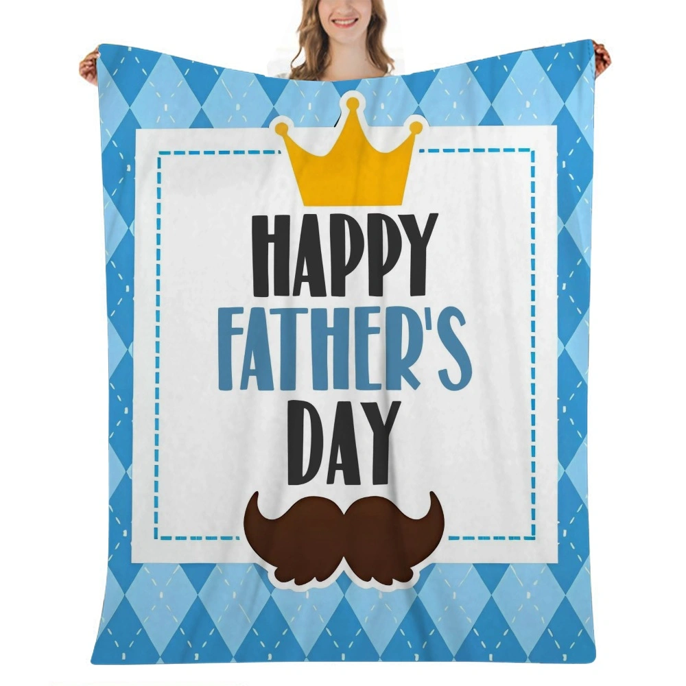 Happy Fathers Day Blanket - Fuzzy Fleece Blanket Super Soft Plush Blanket, Thick Winter Blanket(32x48'',A031)