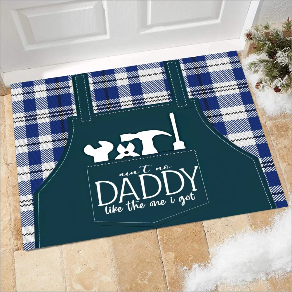 Best Dad Ever Door Mat Christmas Entry Doormat Christmas Door Rug Blanket Holiday Welcome Mat Indoor Outdoor for Home Entrance Front Door Porch Christmas Decoration(A135,S)