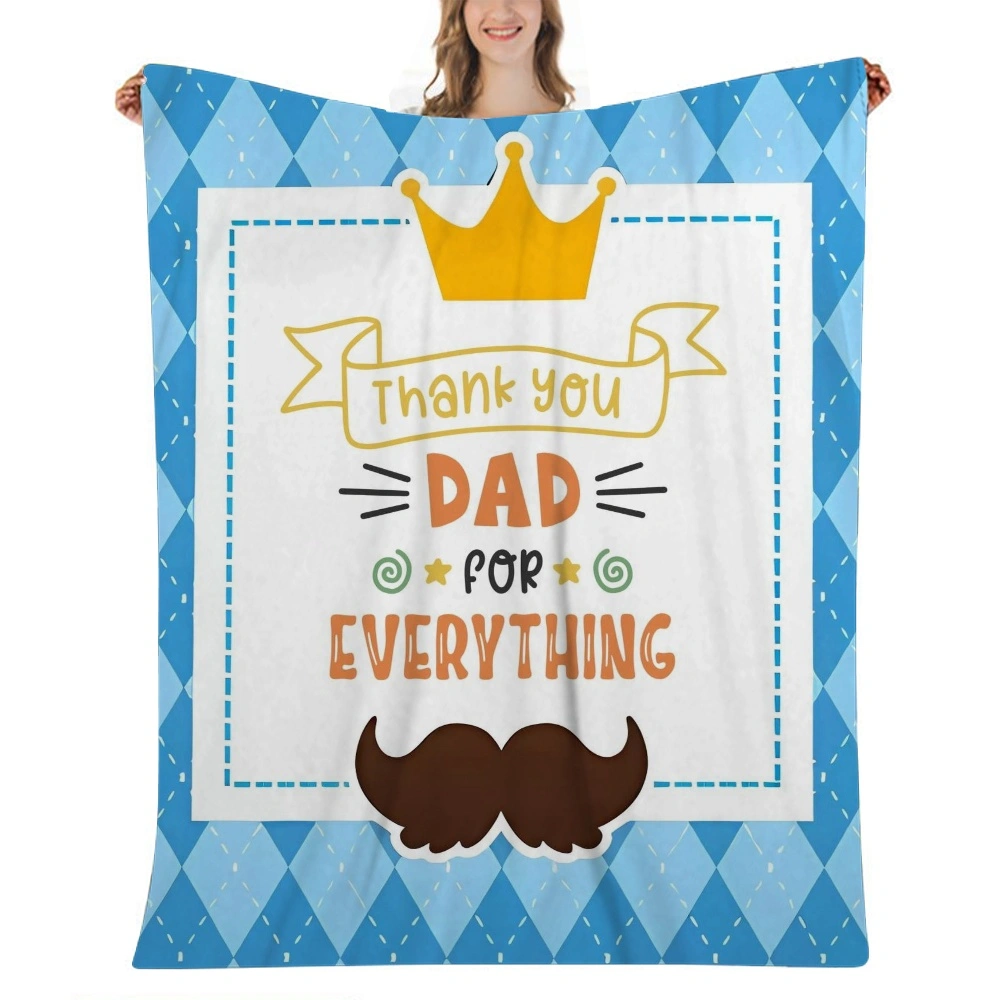 Happy Fathers Day Blanket for Girls Soft Cute Throw Blanket Warm Fleece Fluffy Fuzzy Blankets for Kids Girls Adults Christmas Birthday Gift(32x48'',A130)