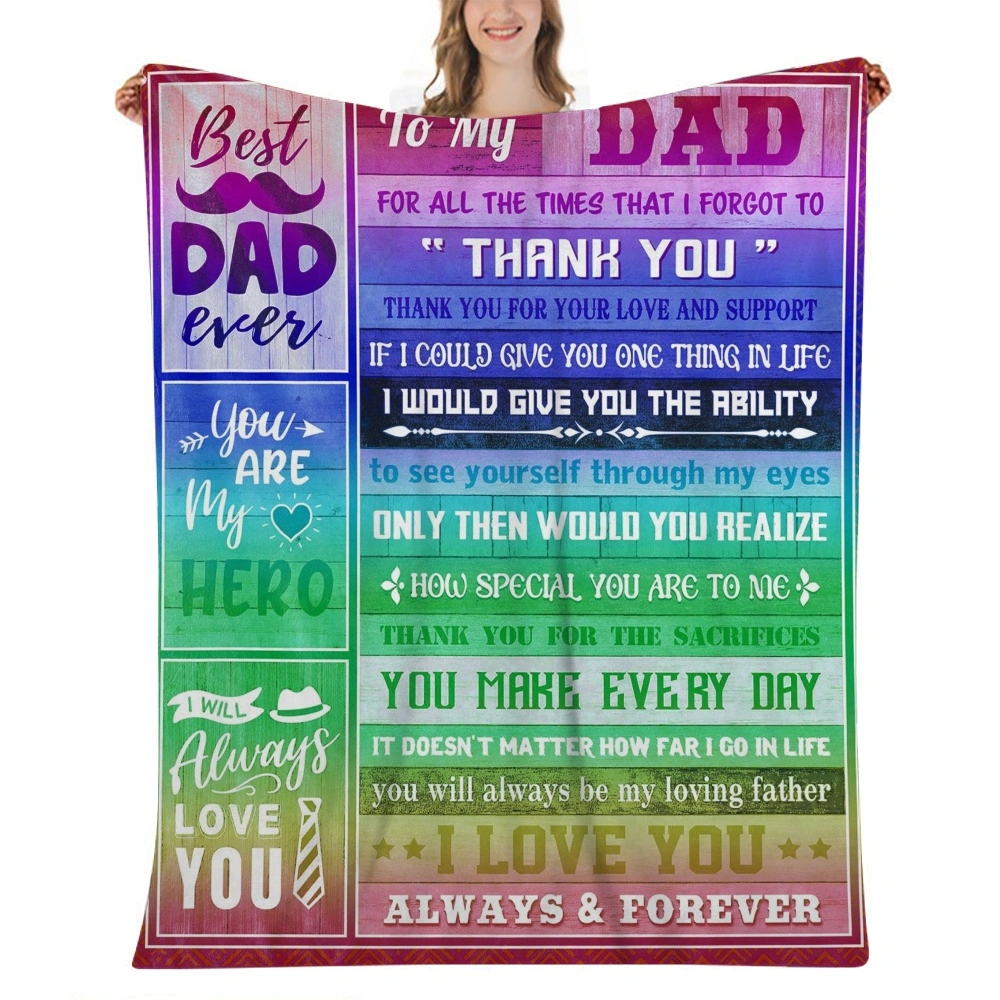 To My Dad Gifts Blanket Flower Butterfly Ultra-Soft Micro Fleece Throw Blankets, Gifts for Fathers Day for Dad from Daughterfrom Daughter Son Gift Birthdays Bed Sofa Travel,32x48''(#024)