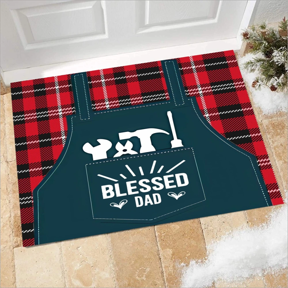 Best Dad Ever Decorative Doormat Indoor Outdoor Rug Xmas Winter Front Welcome Door Mat Anti-Slip for Seasonal Holiday Kitchen Entrance Floor Decortion(A048,S)