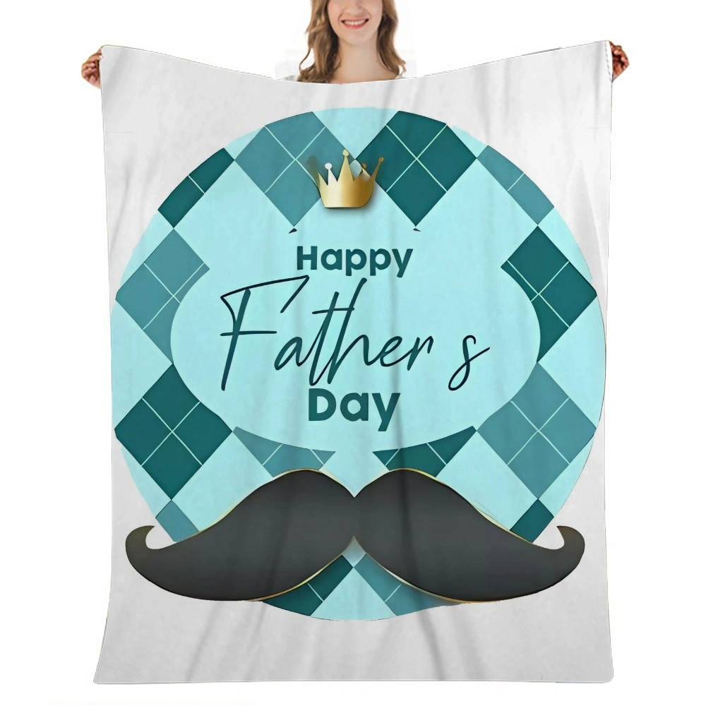 Happy Fathers Day Blanket - Fuzzy Fleece Blanket Super Soft Plush Blanket, Thick Winter Blanket(32x48'',A037)