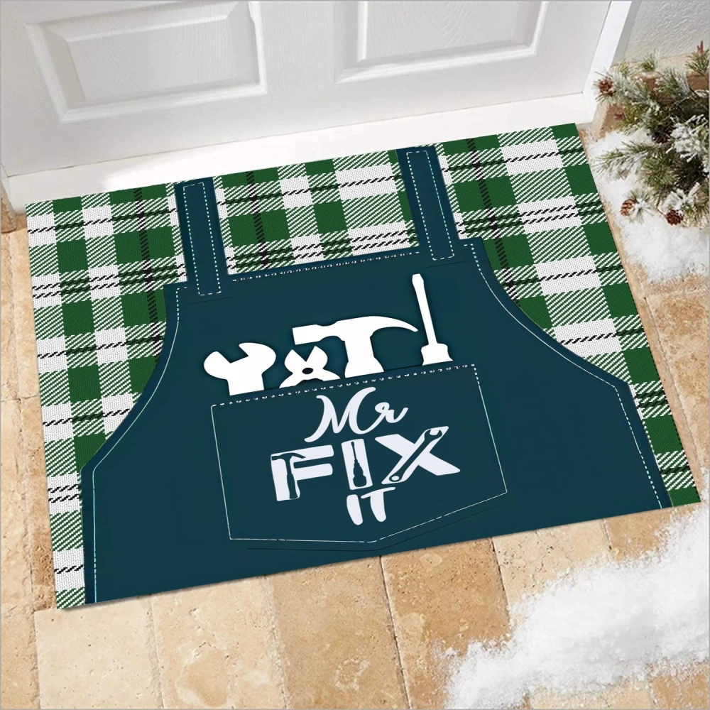 Best Dad Ever Door Mat Christmas Entry Doormat Christmas Door Rug Blanket Holiday Welcome Mat Indoor Outdoor for Home Entrance Front Door Porch Christmas Decoration(A140,S)