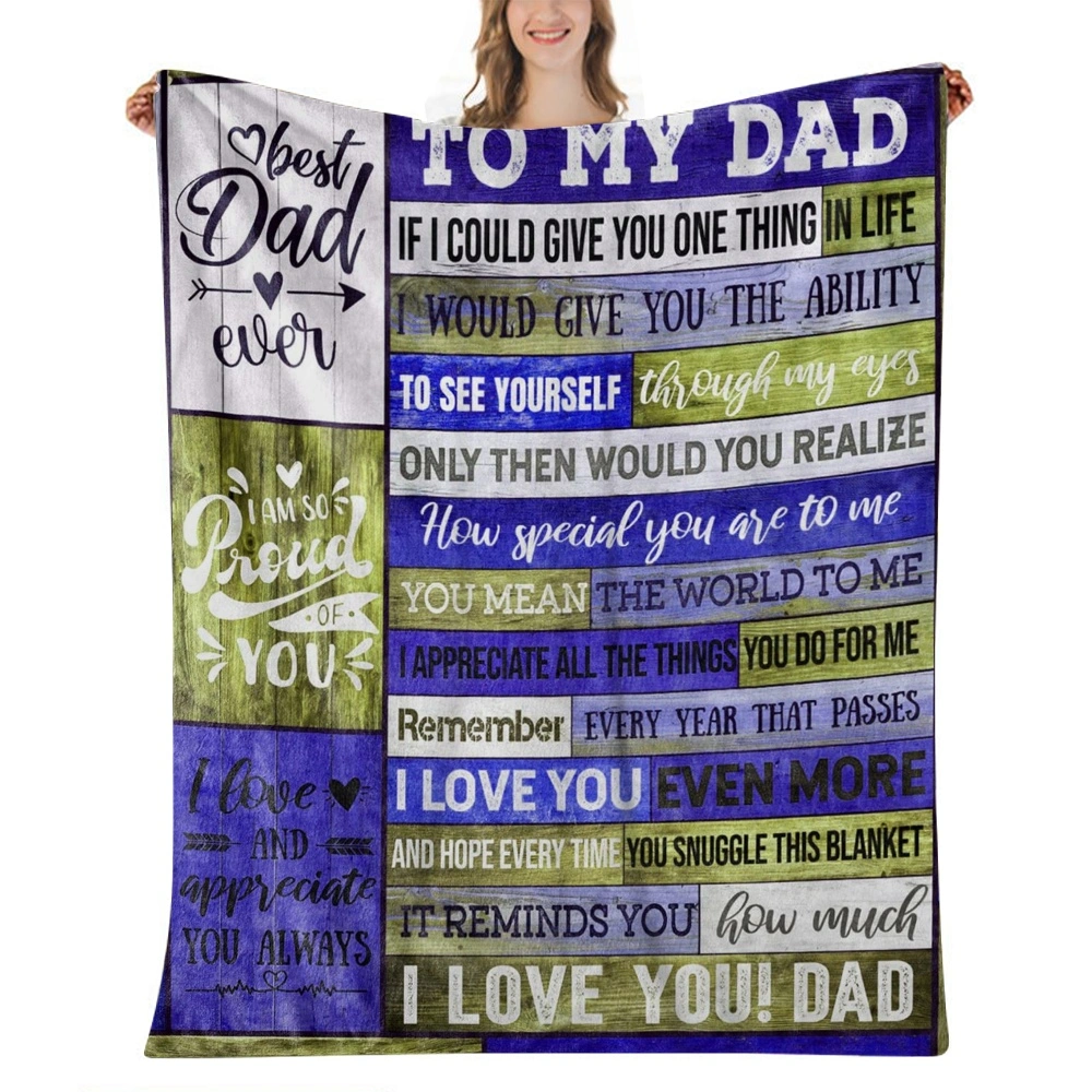 Best Dad Gift Blanket - Gifts for Moms Who Have Everything - Dad Birthday Gifts from Daughter or Son - Gifts for Father's Day,32x48''(#031)